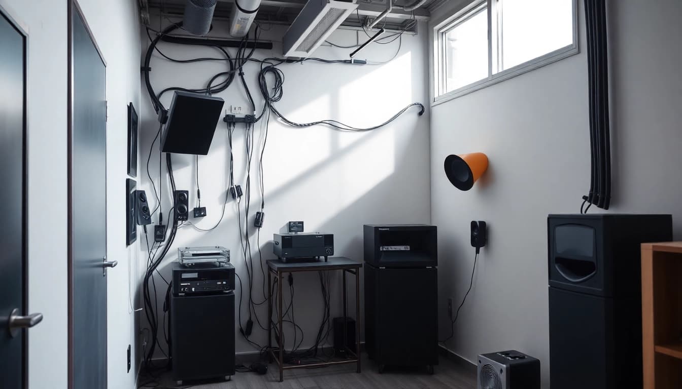 DGUV V3 Prüfung im modernen technischen Raum mit sicherheitsgeprüften elektrischen Geräten.