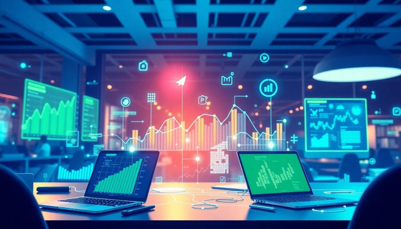 Erklärung der Internet Trends mit einer modernen Infografik und Datenvisualisierungen.