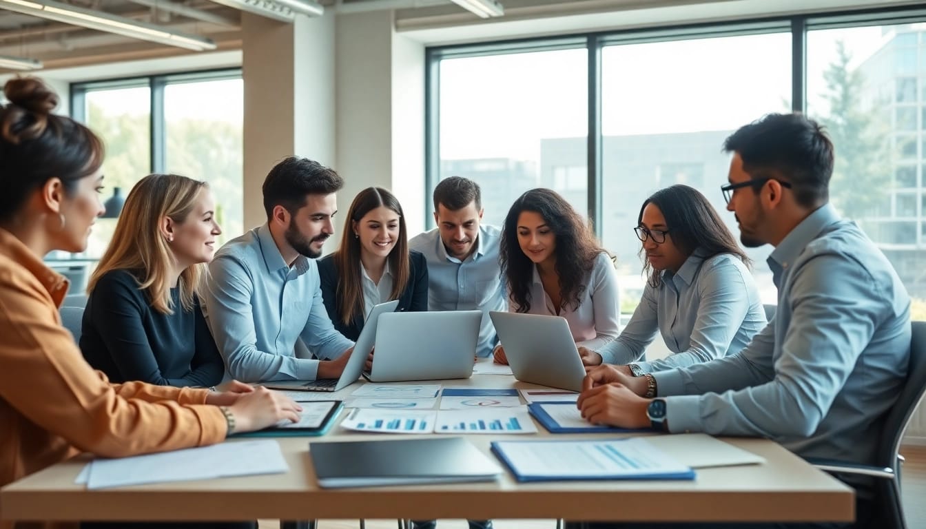 SEO Tipps: Digital marketing team collaboratively exploring strategies to boost online visibility.