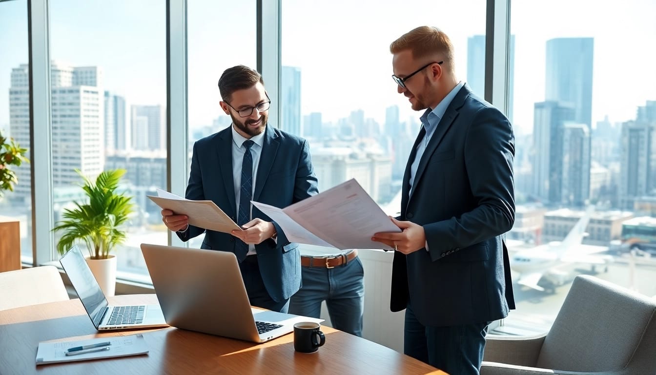 Headhunter Ingenieure beraten Ingenieure in einem modernen Büro mit dynamischer Interaktion.