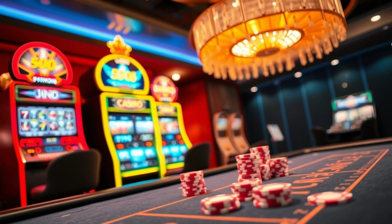Erlebe den aufregenden online casino bonus mit modernen Spielautomaten und einer einladenden Casino-Atmosphäre.
