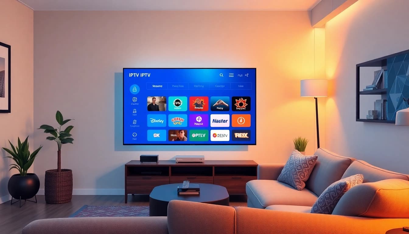 Stream quality content with our IPTV kaufen service, featuring a modern TV setup in a cozy living room.