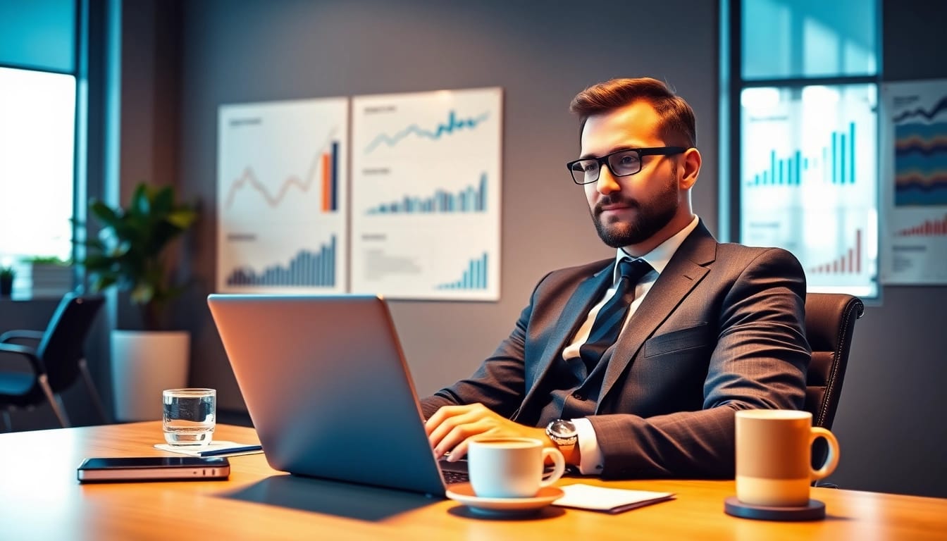 Headhunter Finance-Experte, der Talent in einem modernen Büro analysiert.