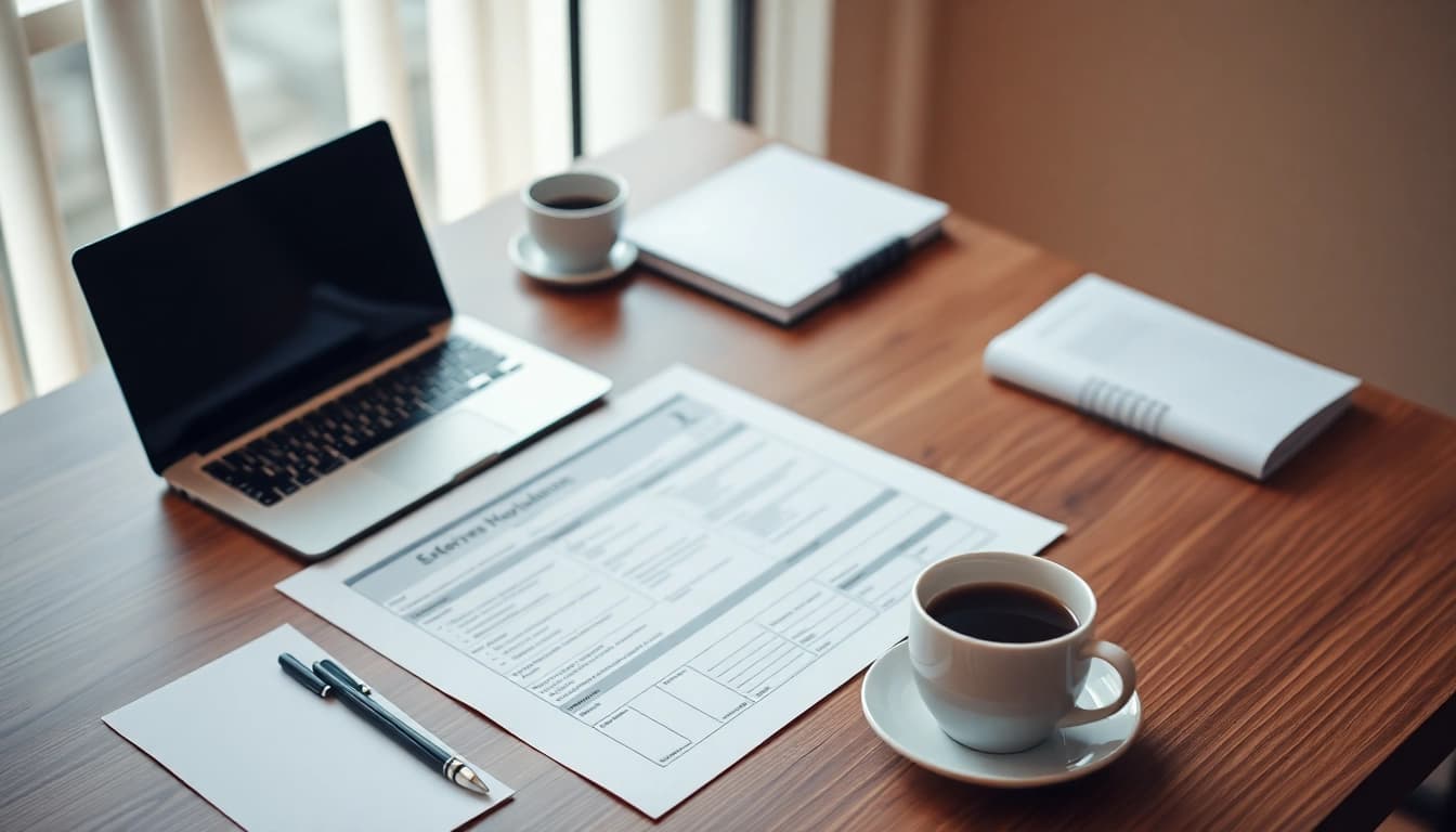 Create an insightful business plan for ambulanter Pflegedienst with organized paperwork and technology.