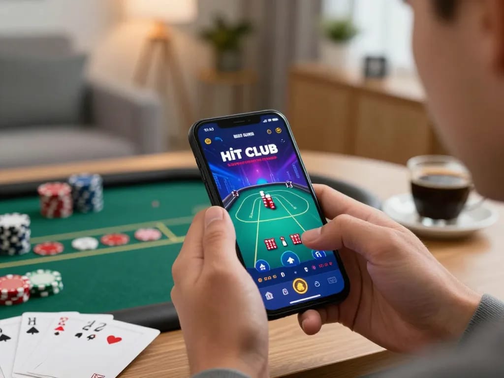 Engage with the Hit club mobile app for exciting online poker sessions in a cozy setting