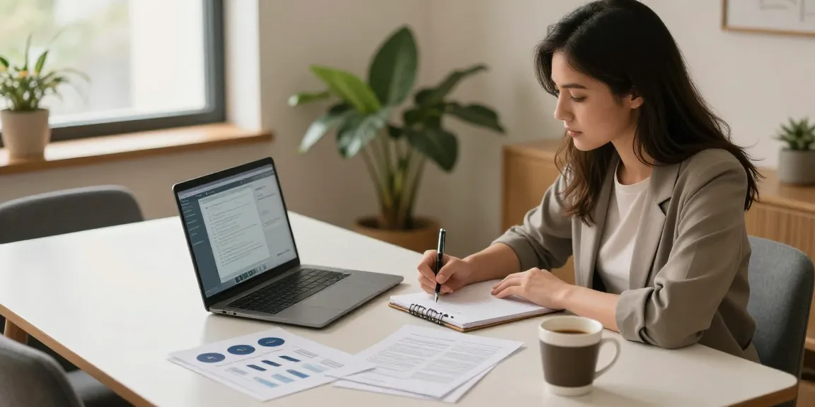 Payday Loans Co Edmonton consultation setup with a young woman reviewing loan options in a warm, inviting home office.