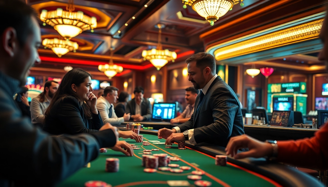 Erleben Sie den pflegedienst in einem lebendigen Casino mit begeisterten Spielern.