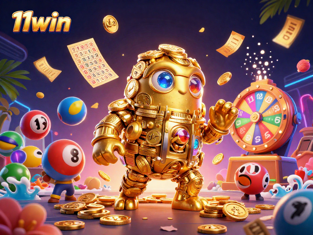 Experience exhilarating wins at 11win with vibrant gaming elements and golden golem fortunes!