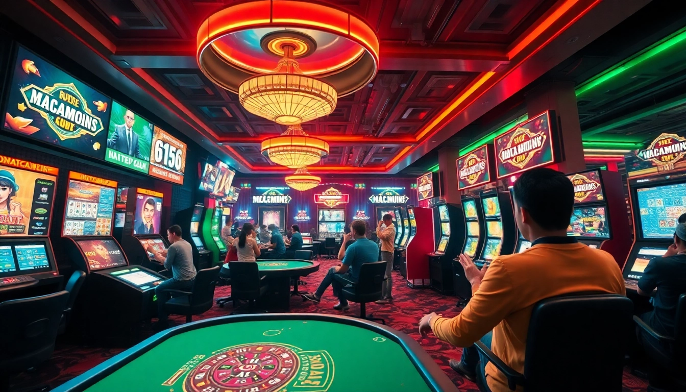 Exciting online gambling scene showcasing nhacaiuytin promotions and vibrant casino atmosphere.