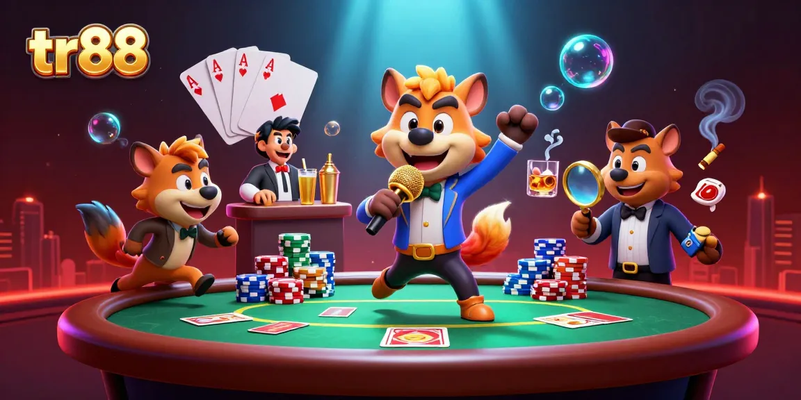 Experience the thrill of gaming at tr88 with lively hyenas bringing humor and excitement to the casino.