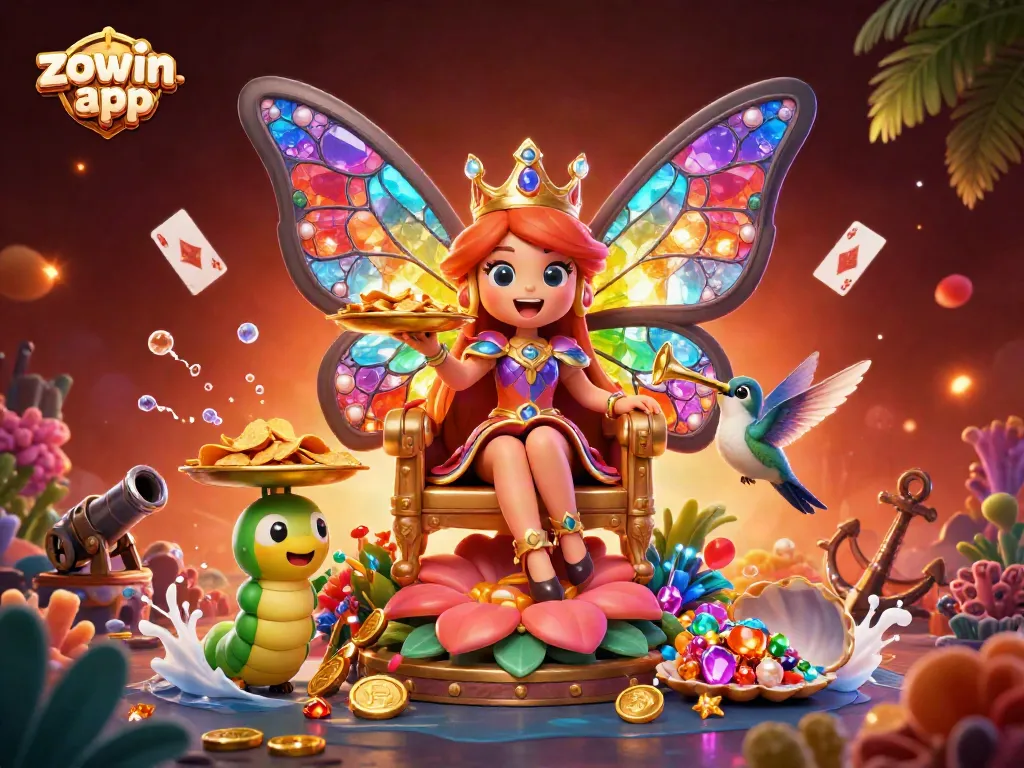 Experience exciting gaming with the stylish zowin-app, featuring vibrant animations and cheerful characters.