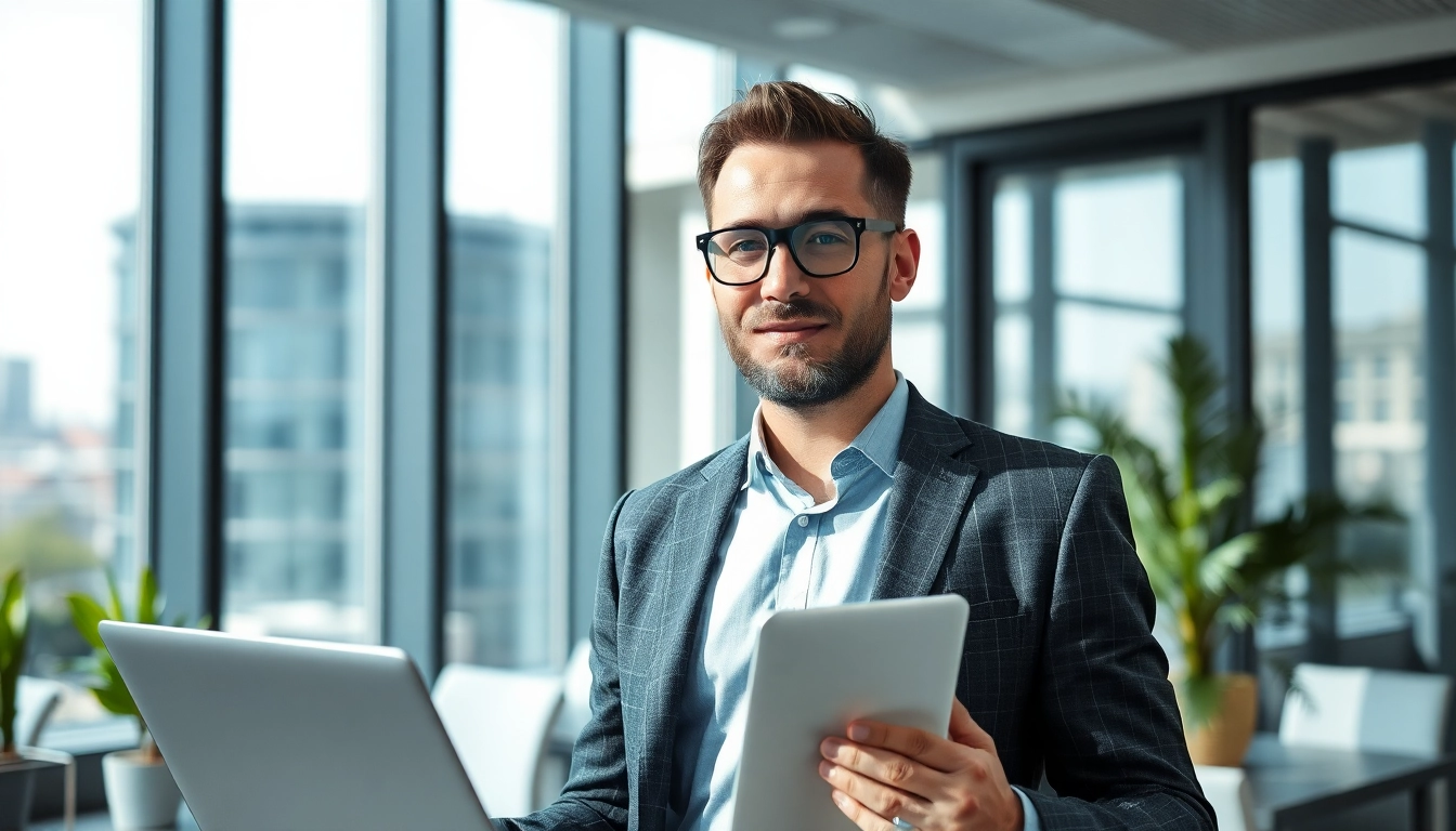 Professioneller Headhunter Monchengladbach führt eine Beratung im modernen Büro.