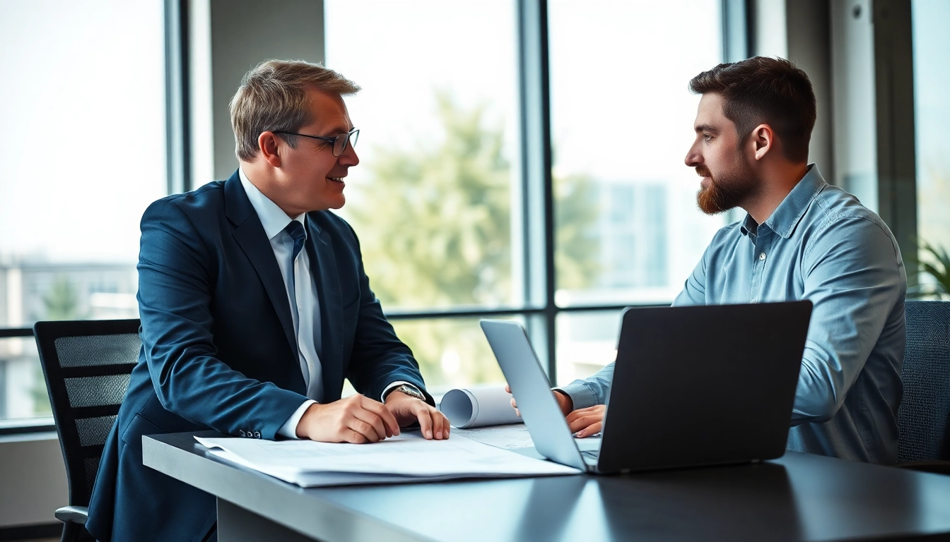 Headhunter Ingenieure in professioneller Beratung mit Ingenieur.