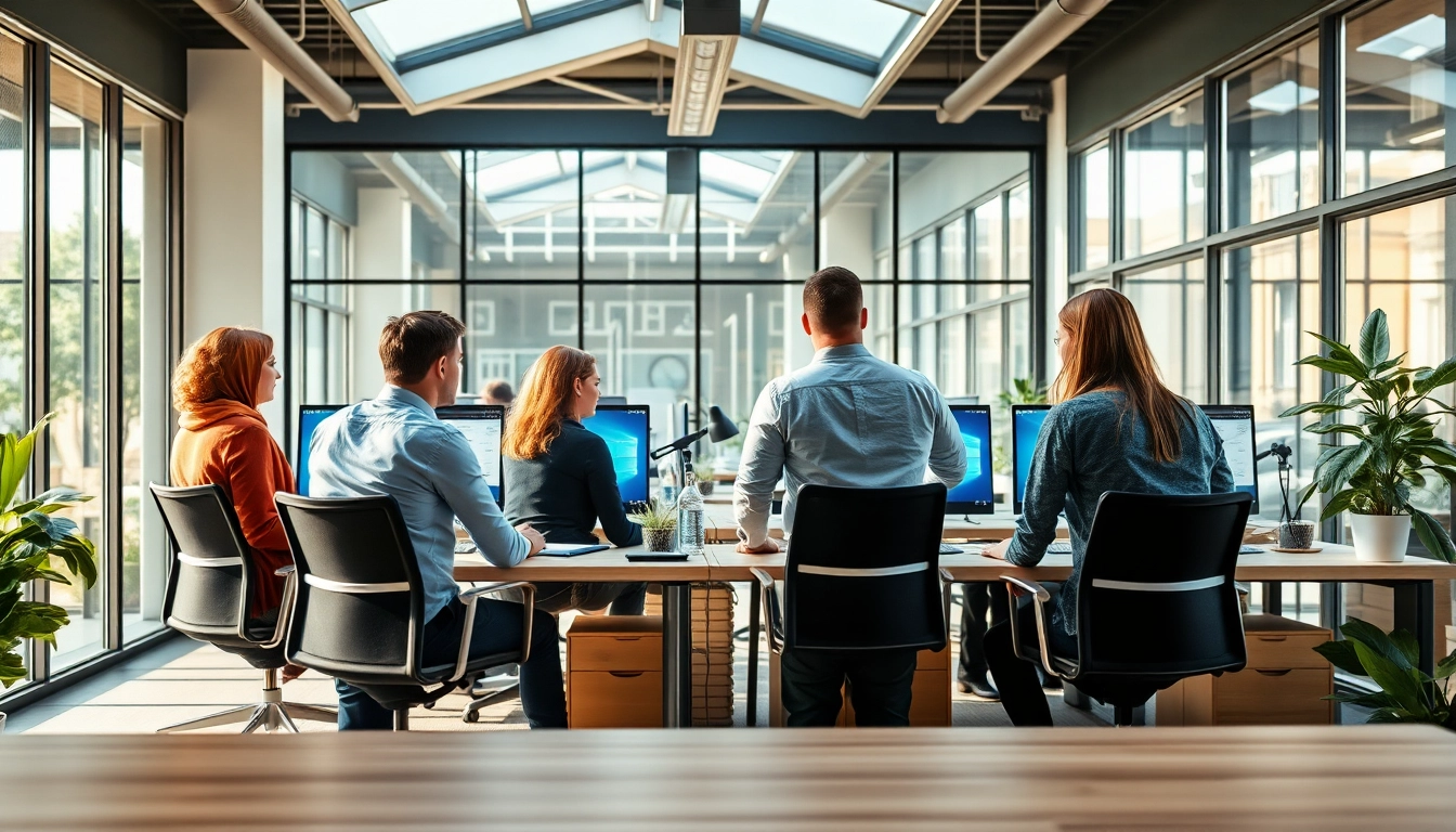 Headhunter IT vermittelt hochqualifizierte IT-Experten in einem modernen Büro.