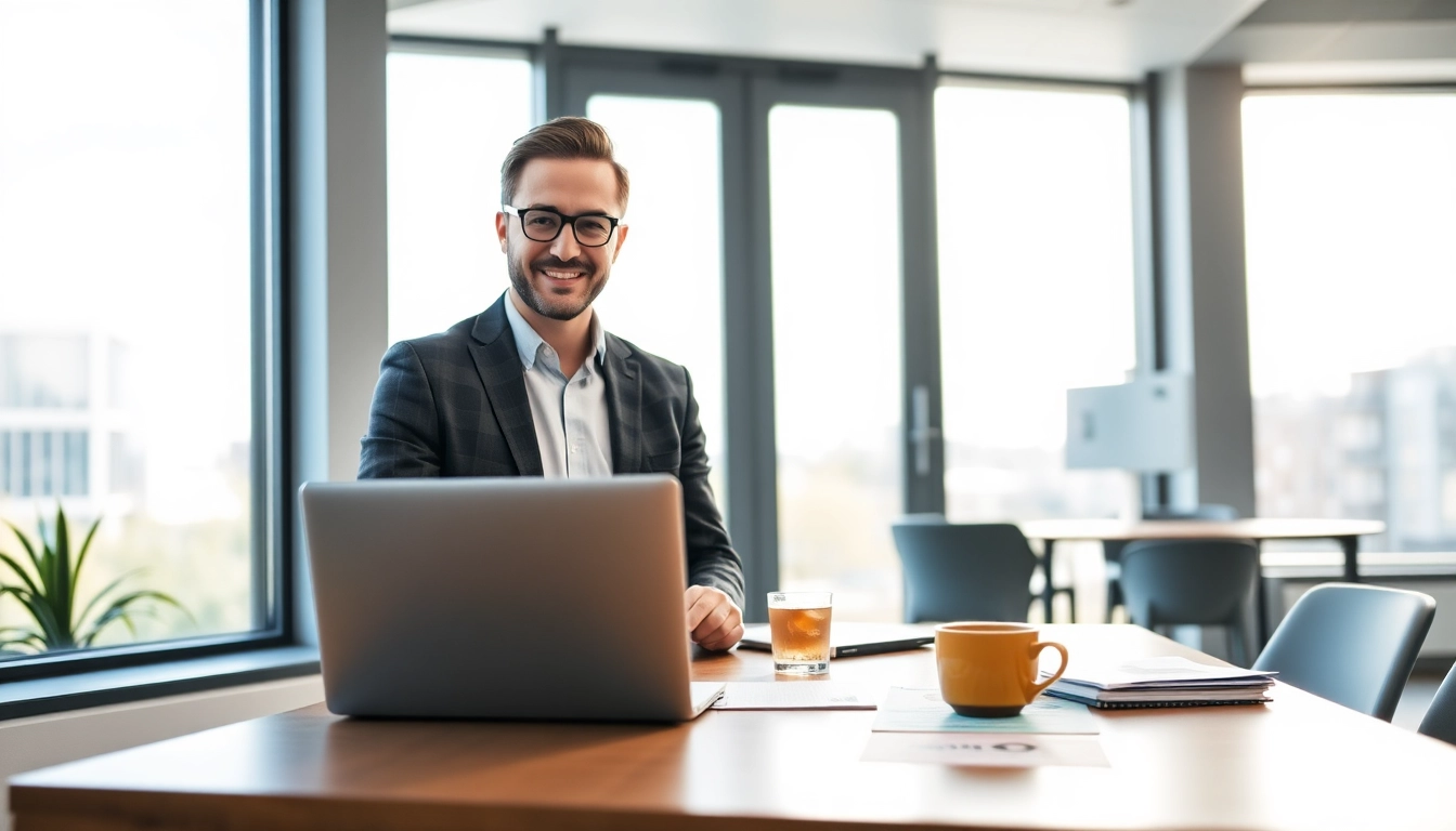 Headhunter IT im Gespräch mit Kandidaten in einem modernen Büro.