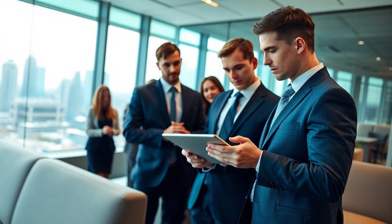 Headhunter Schweiz führt ein strategisches Meeting zur Talentakquise durch.