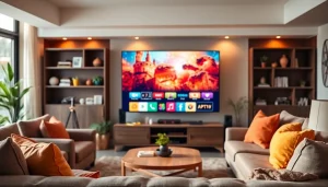 Erleben Sie erstklassige Unterhaltung mit iptv 12 monate in einem stilvollen Wohnzimmer.